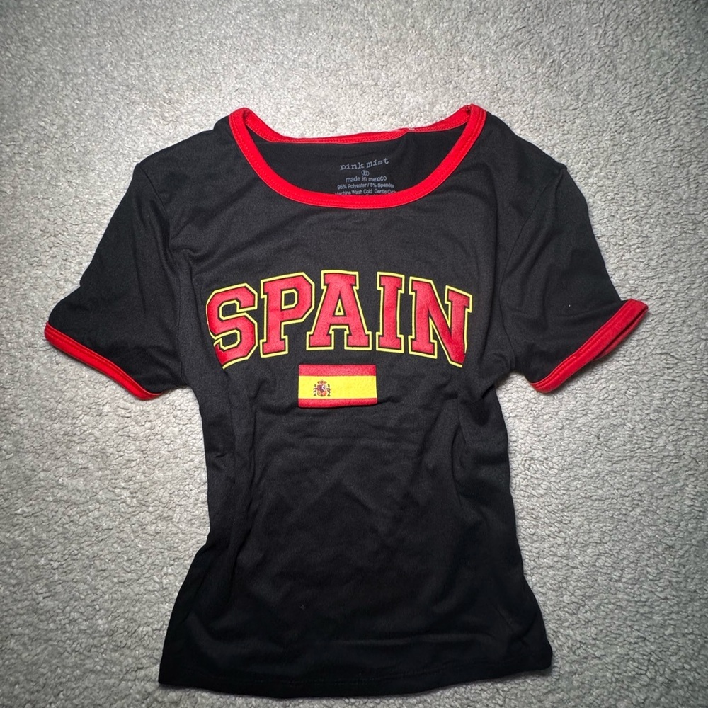 Black and Red Spain Juniors Tee